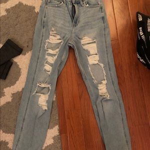 hollister mom jeans
